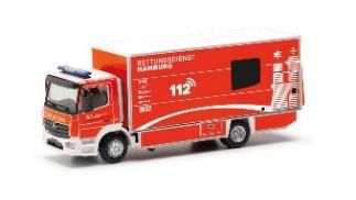 herpa Cars&Trucks 1/87 (プラスチック製) メルセデスベンツ アテゴ 2013 ハンブルク消防署 救急車テールリフト 付