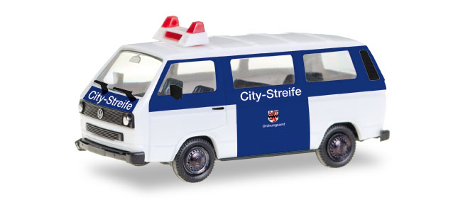 herpa Cars&Trucks 1/87 フォルクスワーゲン T3 バス"Citystreife OrdnungsamtLeverkusen"