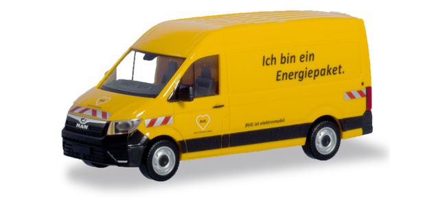 herpa Cars&Trucks 1/87 MAN TGE ハイルーフボックスバン BVG