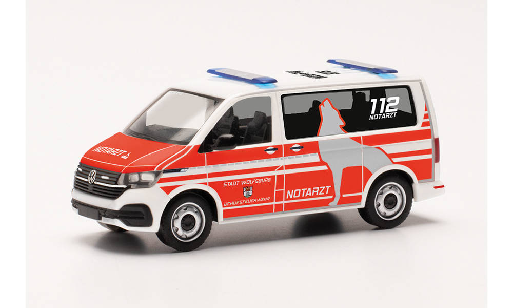 herpa Cars&Trucks 1/87 フォルクスワーゲン T 6.1 バス “ヴォルフスブルク消防署”