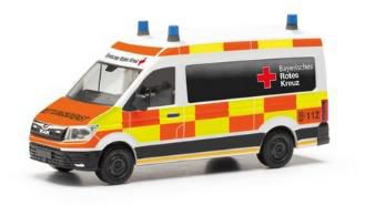 herpa Cars&Trucks 1/87 MAN TGE KTW "Bavarian Red Cross"