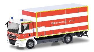 herpa Cars&Trucks 1/87 MAN TGM ボックストラック/荷台 付き デュッセルドルフ消防署