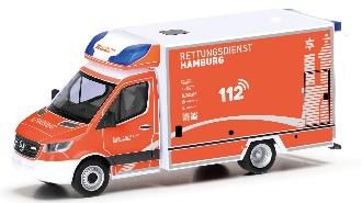 herpa Cars&Trucks 1/87 メルセデスベンツ Sprinter RTW ハンブルク消防署