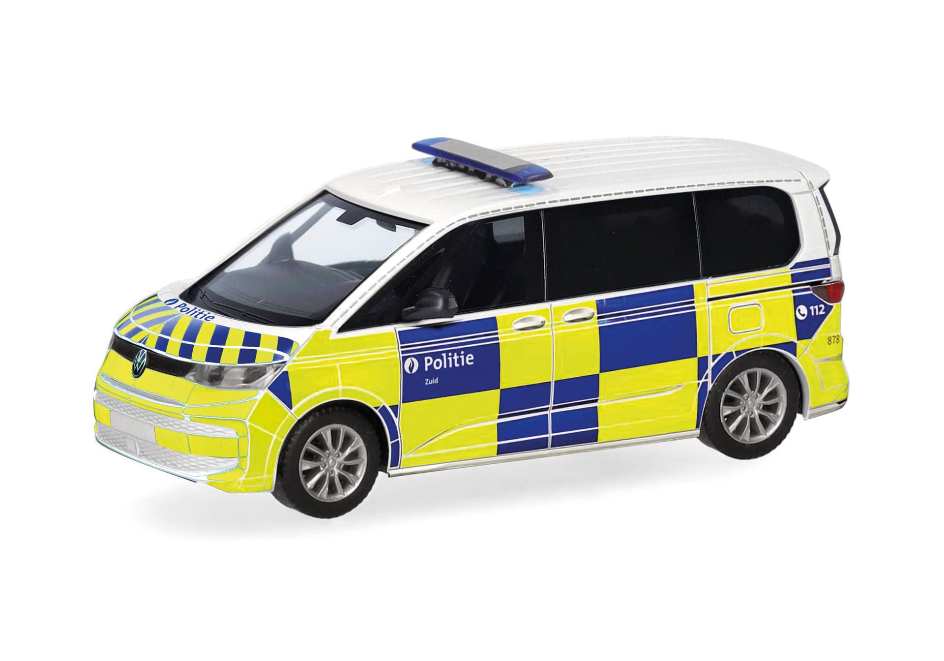 [予約]herpa Cars&Trucks 1/87 (プラスチック製) フォルクスワーゲン マルチバン(2022)"Politie/Police" (ベルギー)