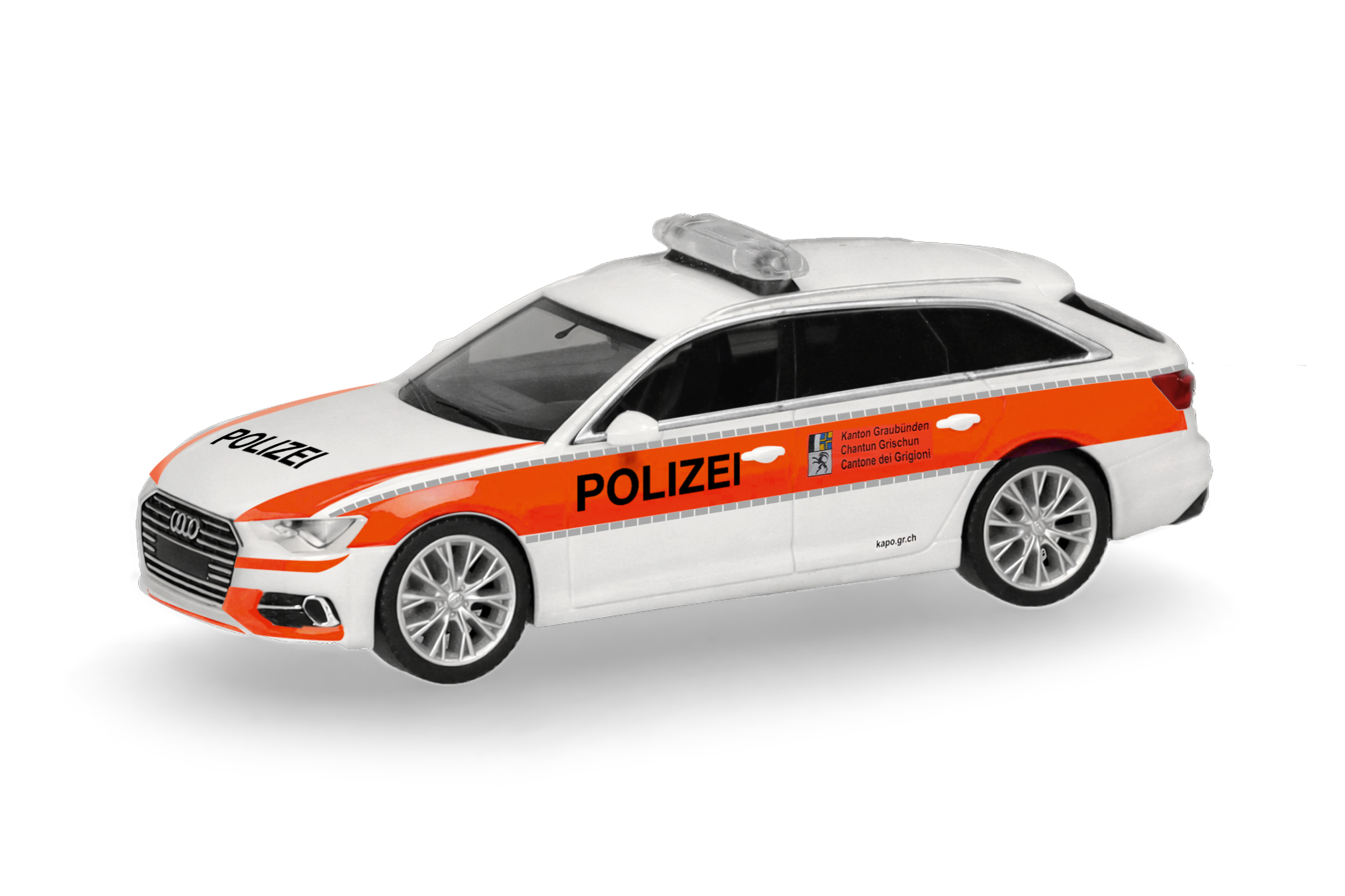 [予約]herpa Cars&Trucks 1/87 (プラスチック製) アウディ A6 アバント "グラウビュンデン州警察" (スイス)