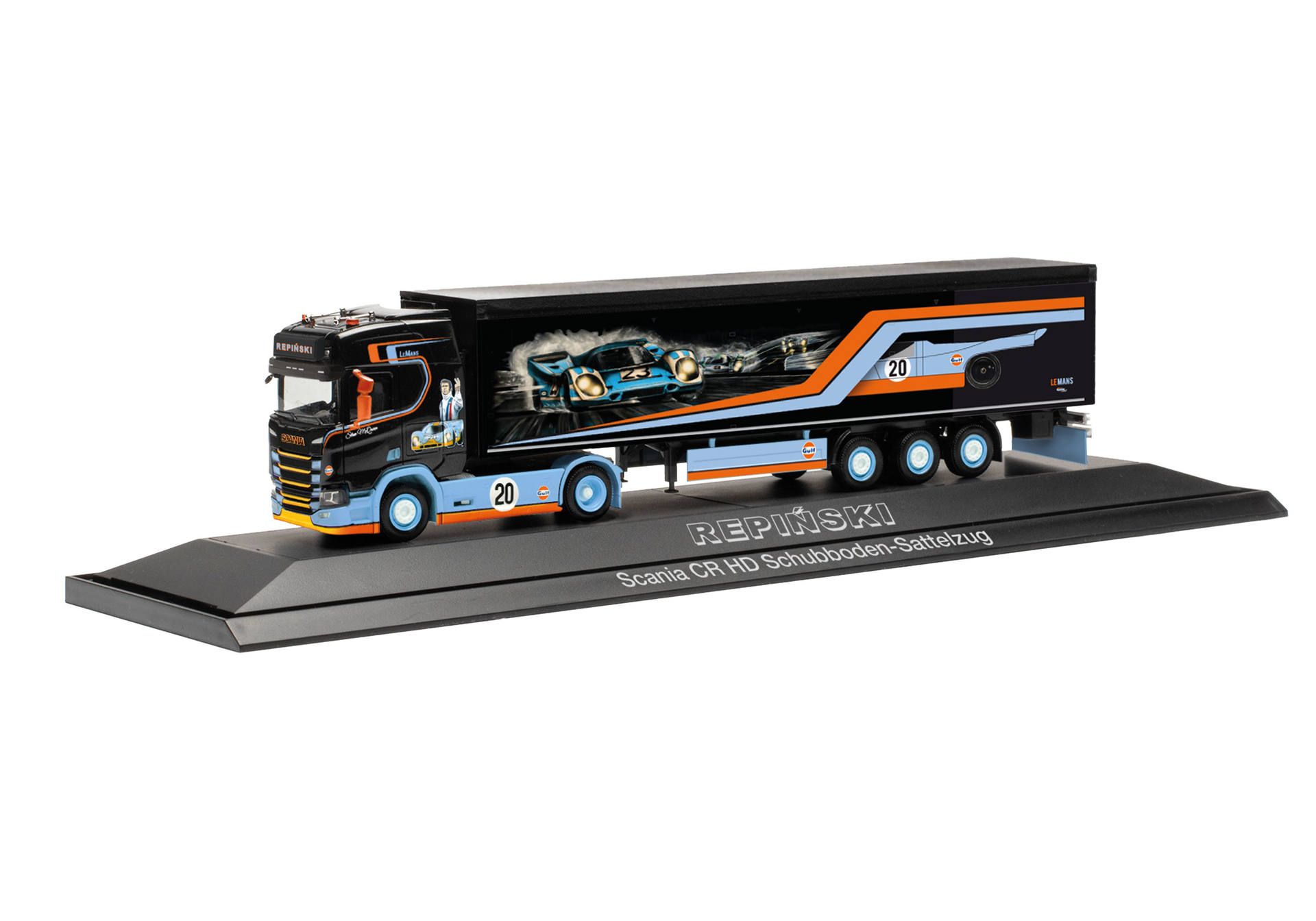herpa Cars&Trucks 1/87 スカニア CR 20 HD ウォーキングフロアー セミトレーラー “Repinski/Le Mans”