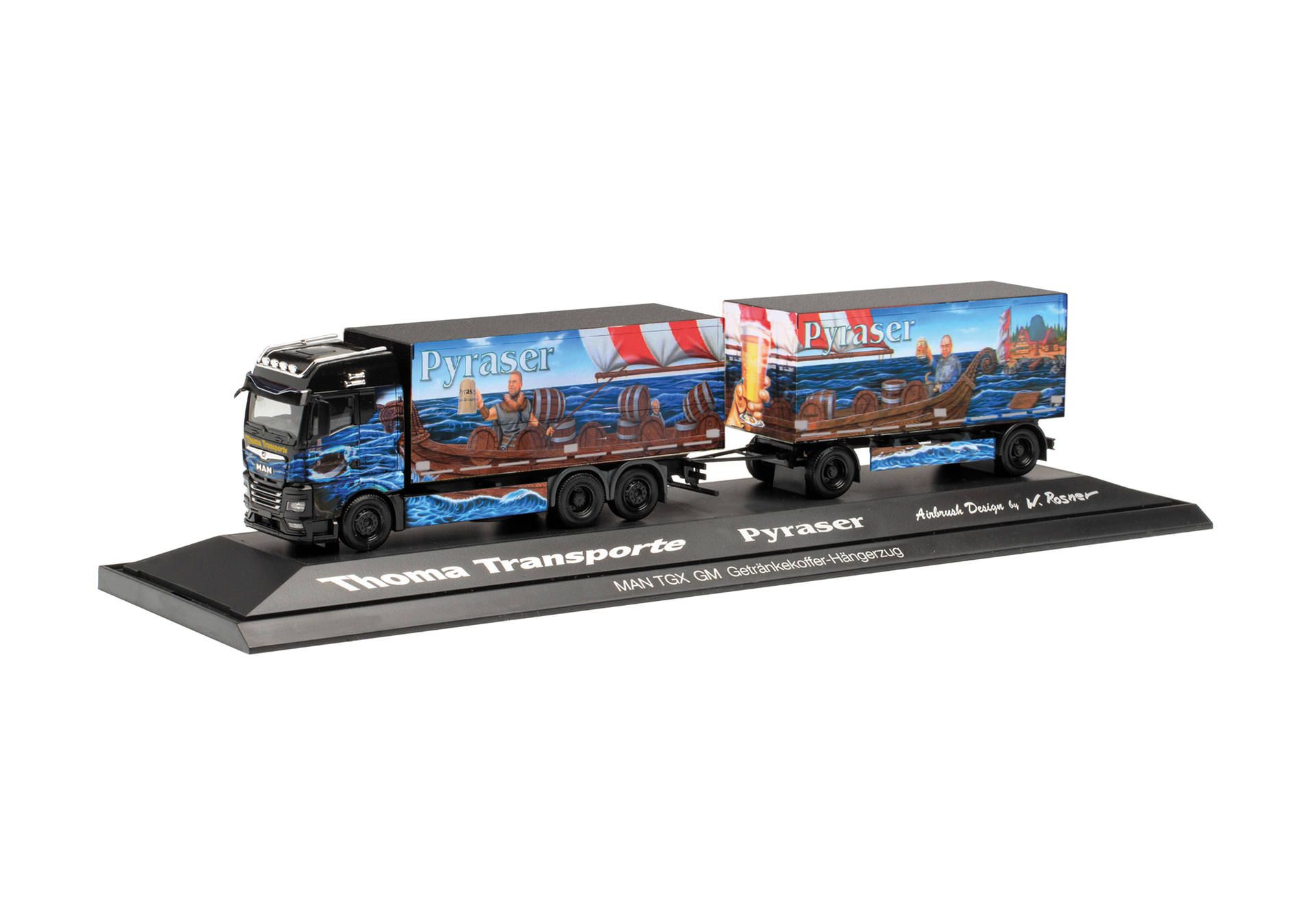 [予約]herpa Cars&Trucks 1/87 (プラスチック製) MAN TGX GMビバレッジボックストレーラー"Pyraser III / Rudi Thoma