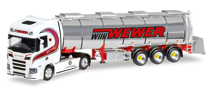herpa Cars&Trucks 1/87 スカニア CR HD クロームタンク セミトレーラー "Willi Wewer"