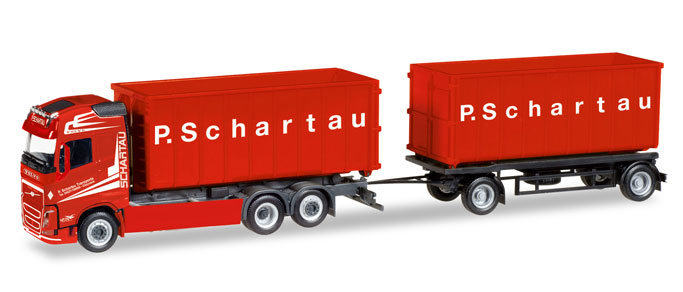 herpa Cars&Trucks 1/87 Volvo FH Gl. コンテナ トレイラー "P. Schartau Transporte"