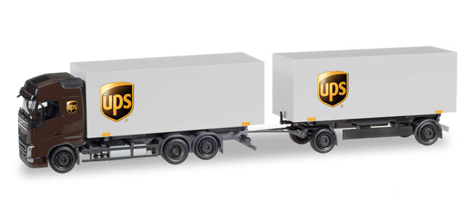 herpa Cars&Trucks 1/87 ボルボ FH Gl. ボックストレーラー "UPS"