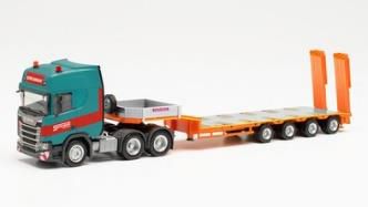 herpa Cars&Trucks 1/87 Scania CR 20 HD 6x4 ローボーイ セミトレーラートラック “Gruber”