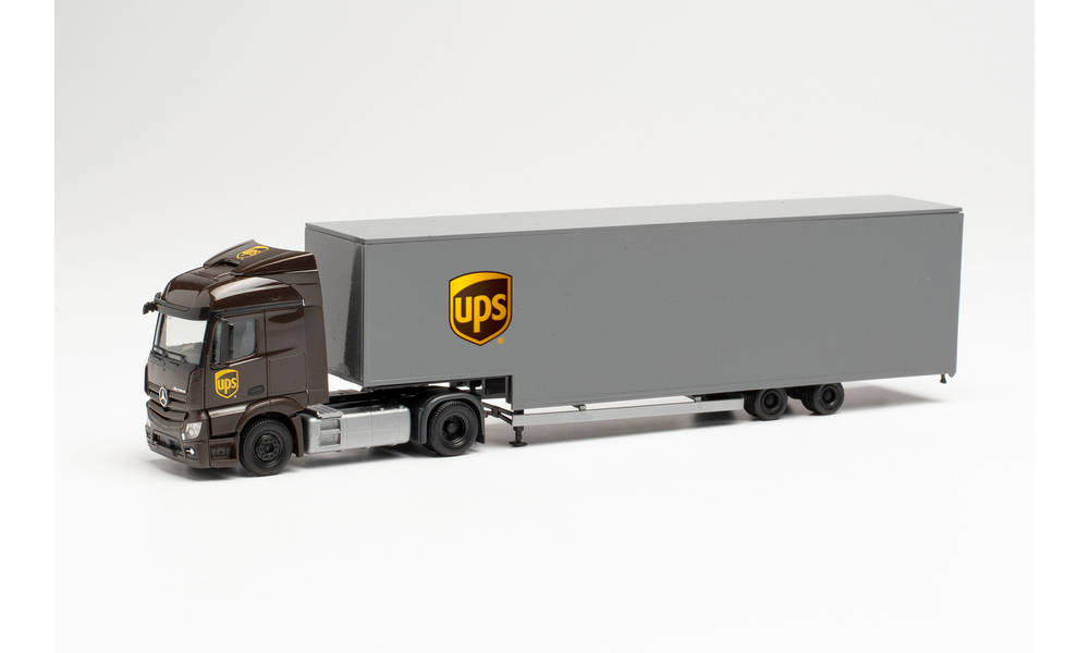 herpa Cars&Trucks 1/87 メルセデスベンツ アクトロス Streamspace 2.3 ジャンボ ボックス セミトレーラー „UPS“