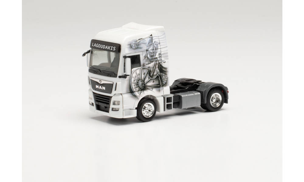 herpa Cars&Trucks 1/87 (プラスチック製) MAN TGX XXL トラクター “Lagoudakis 3 / Leonidas, König vonSparta”