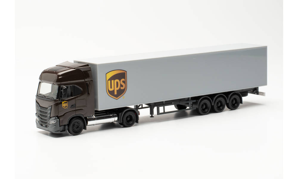 herpa Cars&Trucks 1/87 イベコ S-Way LNG ボックスセミトレーラー “UPS”