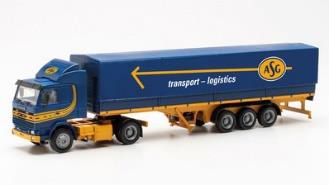 herpa Cars&Trucks 1/87 スカニア 142 tarp セミトレーラー “ASG”