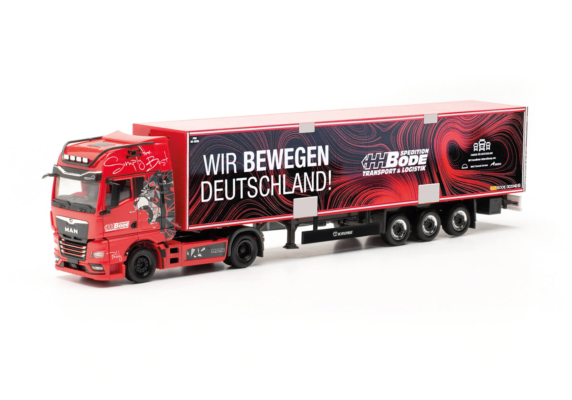 ミニカー　1/87 MAN TGX GX 冷蔵ボックスセミトレーラー “HH Bode/Wir bewegen Deutschland” [HE317139] herpa Cars&Trucks 1/87 MAN TGX GX 冷蔵ボックスセミトレーラー
