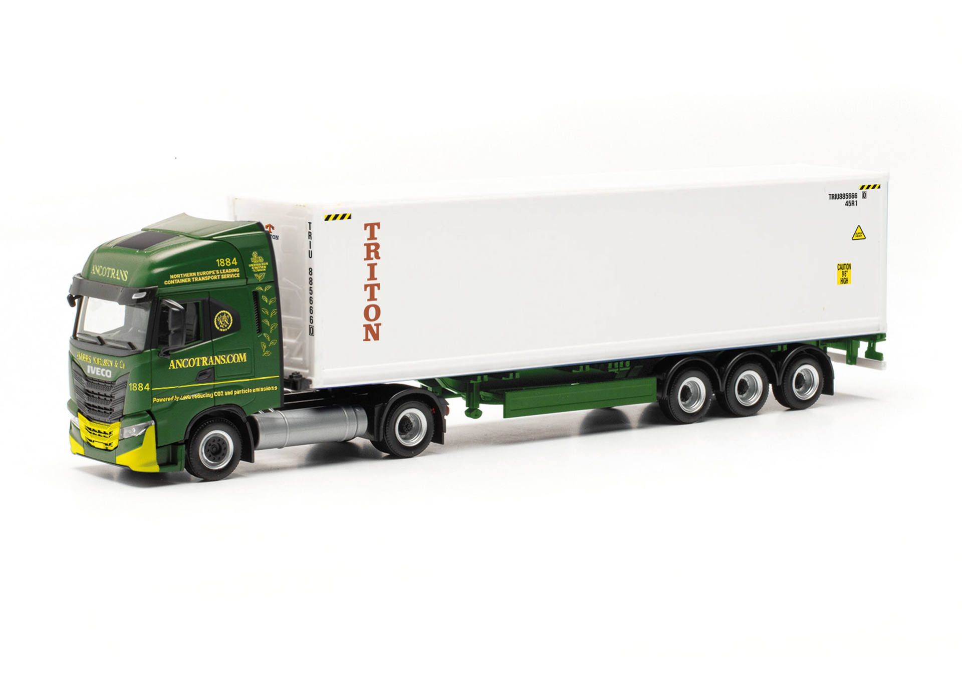 ミニカー　1/87 イベコ S-Way LNGコンテナセミトレーラー “Ancotrans/TRITON” [HE317146] herpa Cars&Trucks 1/87 イベコ S-Way LNG コンテナセミ