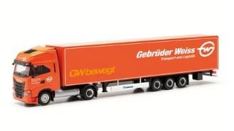 ミニカー　1/87 イベコ S-Way LNG ボックスセミトレーラー 15m “Gebruder Weiss” [HE317344] herpa Cars&Trucks 1/87 イベコ S-Way LNG ボックスセミ