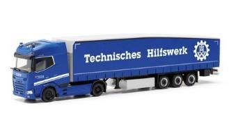 herpa Cars&Trucks 1/87 DAF XG+ Ecoflex セミトレーラー "THW civil protection"