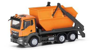 [予約]herpa Cars&Trucks 1/87 MAN TGS NN スキップローダー AK16 オレンジ