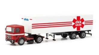 herpa Cars&Trucks 1/87 ローマン ディーゼル ボックスセミトレーラー 2a/2a "Deutrans / DKK Kühlung"
