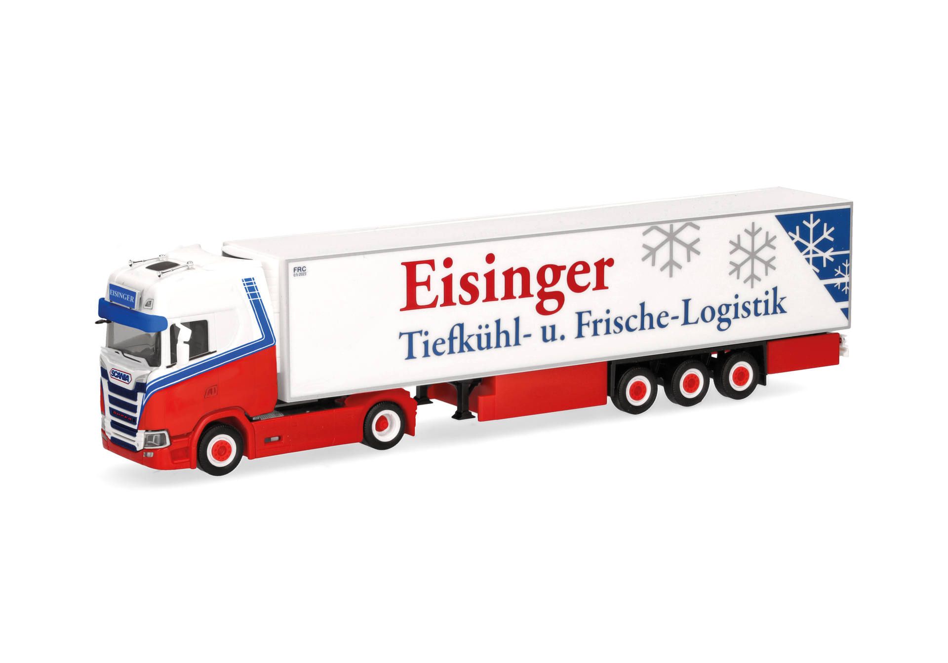 [予約]herpa Cars&Trucks 1/87 (プラスチック製) スカニア CS 20 HD 冷蔵ボックスセミトレーラー "Eisinger"