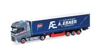 [予約]herpa Cars&Trucks 1/87 DAF XG+ カーテンキャンバスセ ミトレー ラー "A.EBNER"