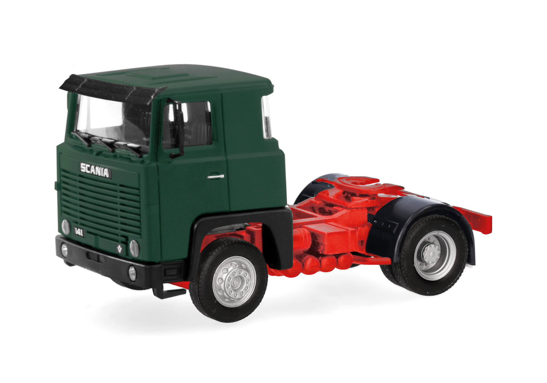 herpa Cars&Trucks 1/87 (プラスチック製) スカニア 141 リジッドトラクター 2 軸 モスグリーン