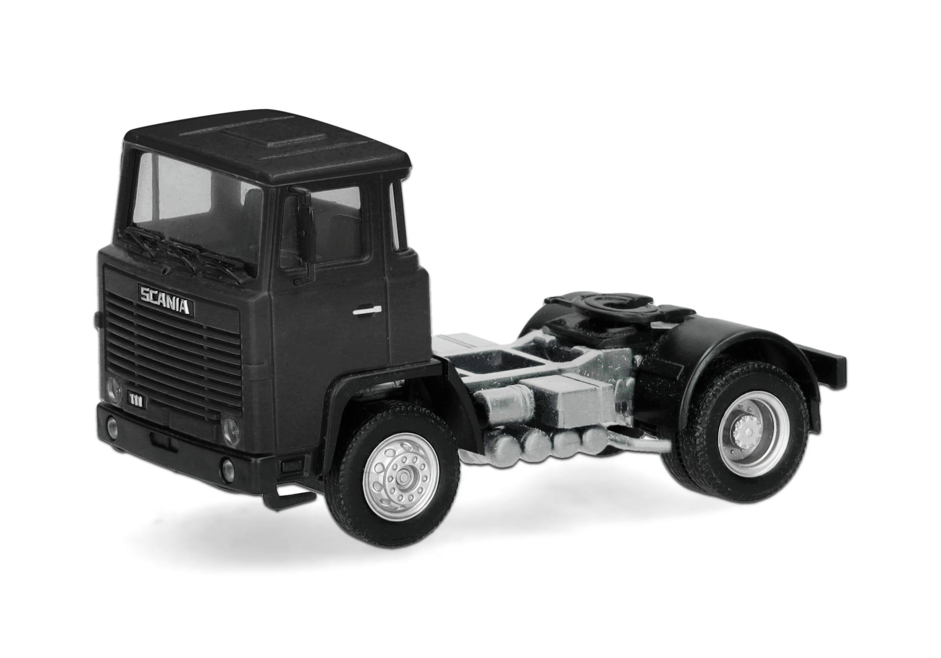 herpa Cars&Trucks 1/87 (プラスチック製) スカニア 111 リジッドトラクター 2軸 ブラック