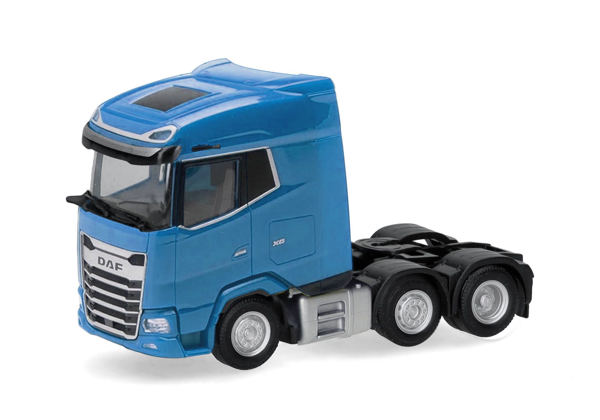 herpa Cars&Trucks 1/87 (プラスチック製) DAF XG リジットトラクター 3軸 ライトブルー