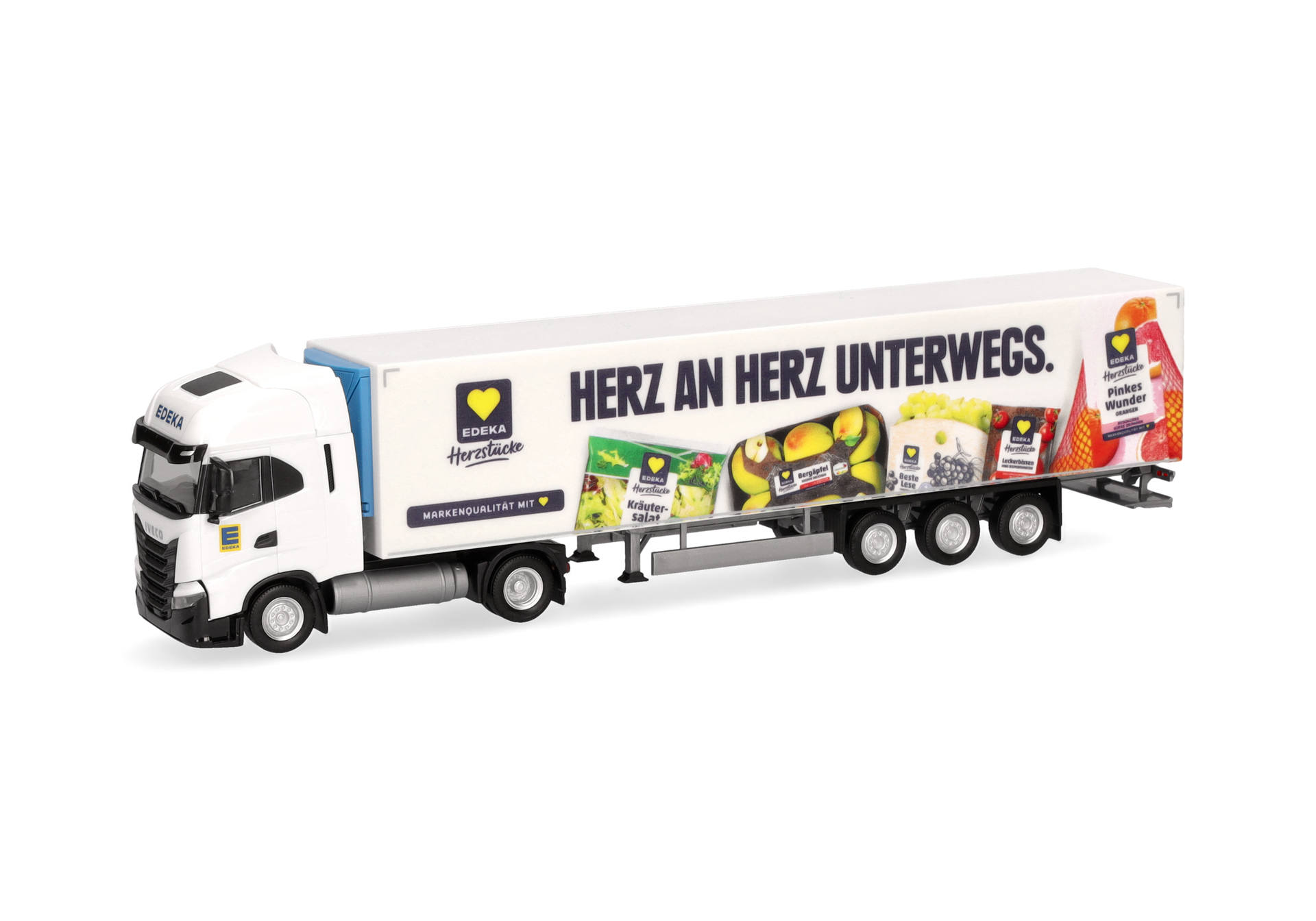 herpa Cars&Trucks 1/87 (プラスチック製) イベコ S-Way 冷蔵ボックス セミトレーラー "Edeka"