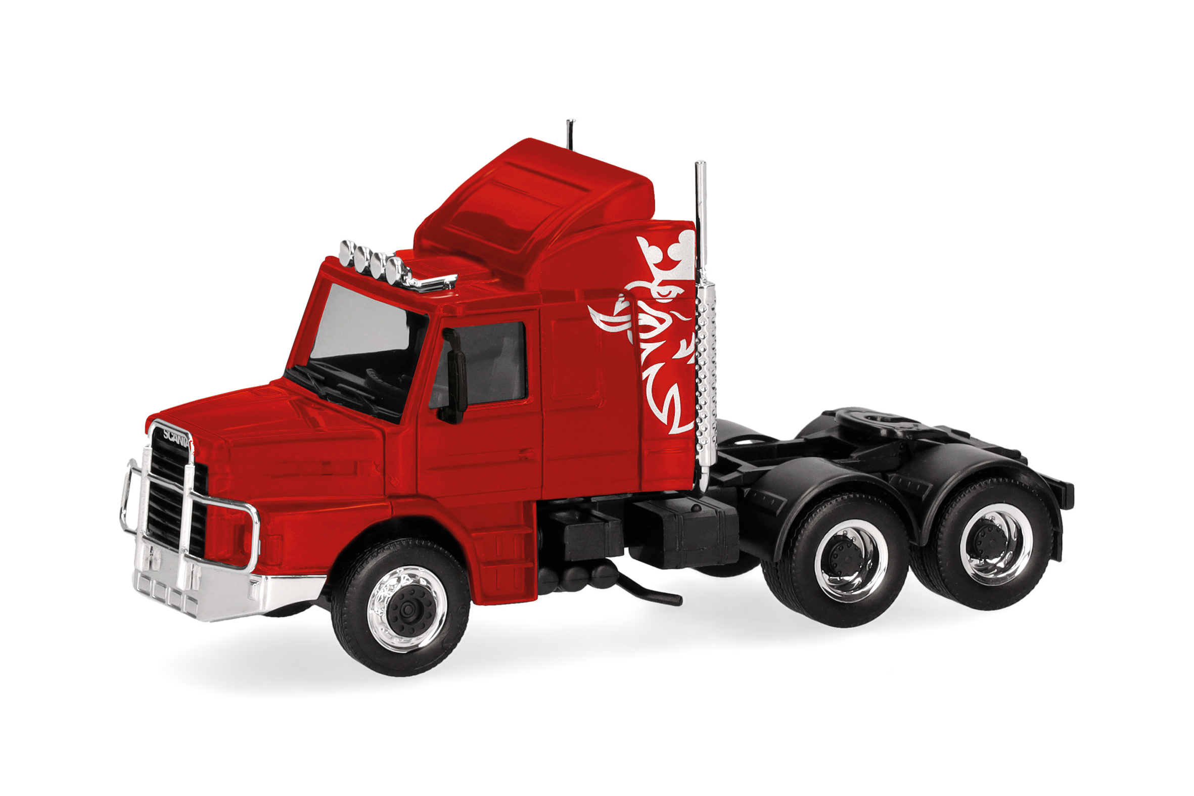 [予約]herpa Cars&Trucks 1/87 (プラスチック製) スカニア ハウバー 142 リジッドトラクター 3軸 レッド