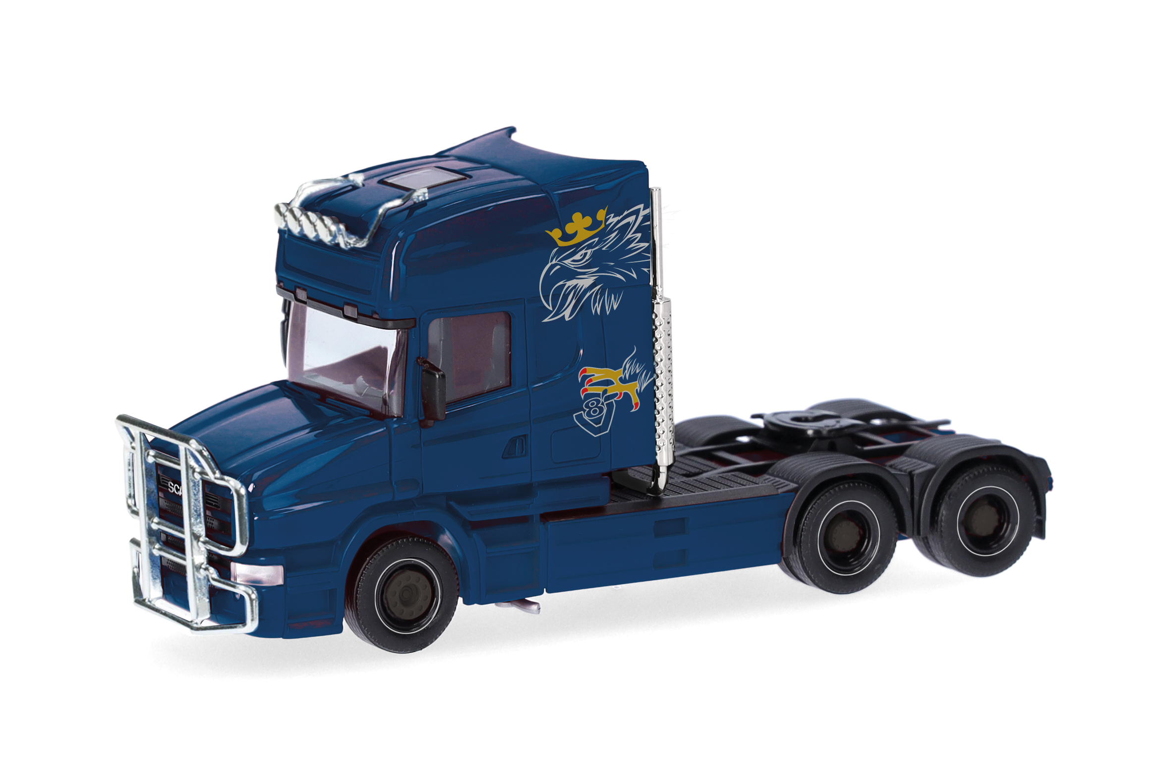 [予約]herpa Cars&Trucks 1/87 (プラスチック製) スカニア ハウバー 04  トップライン リジッドトラクター 3軸  コバルトブルー
