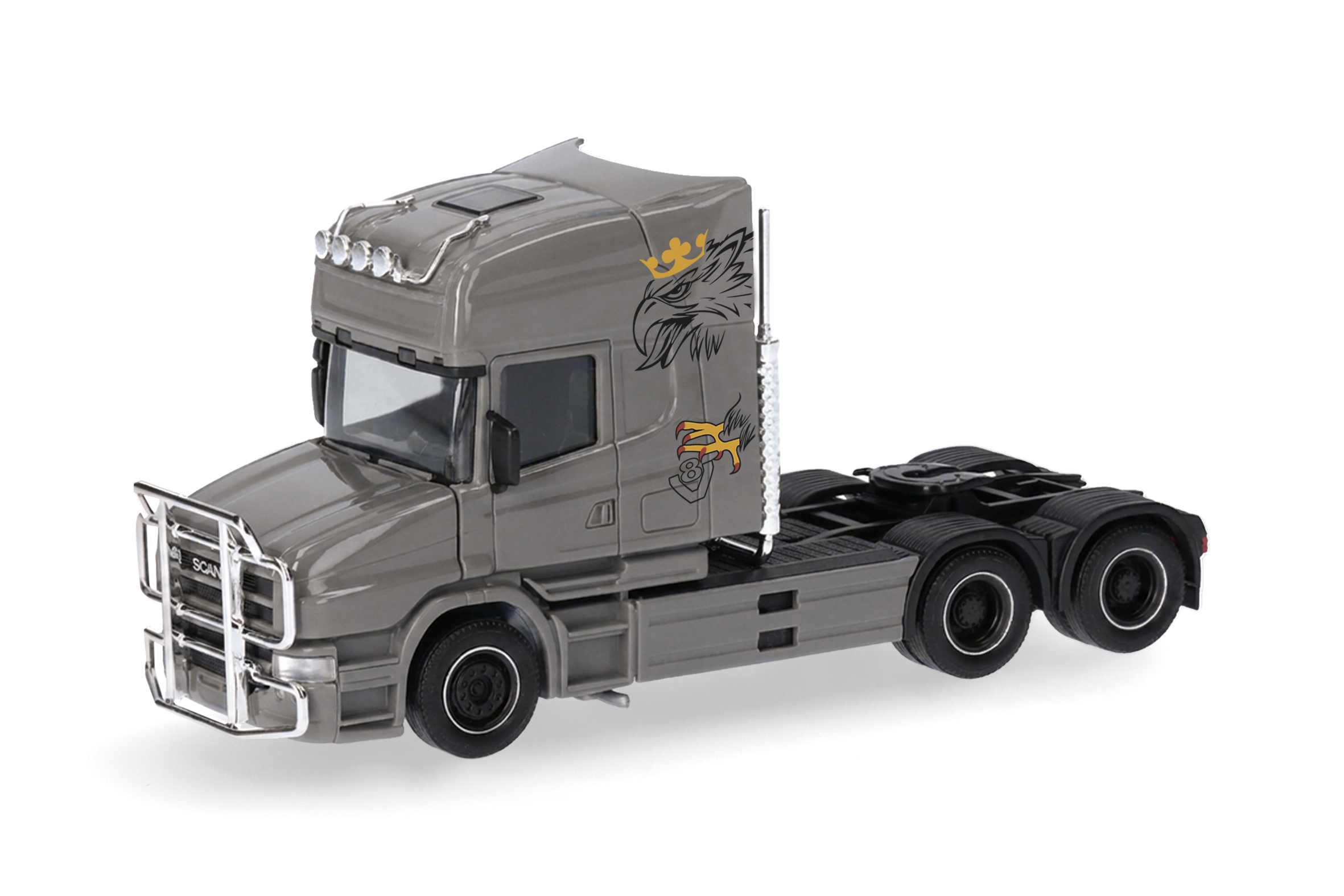 [予約]herpa Cars&Trucks 1/87 (プラスチック製) スカニア ハウバー 04 トップライン リジッドトラクター 3軸 ナルドグレー