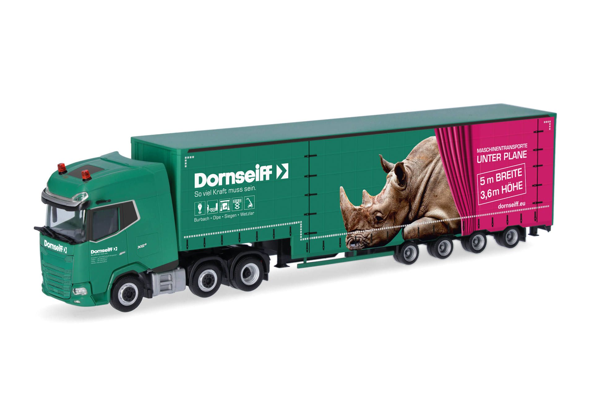 herpa Cars&Trucks 1/87 (プラスチック製) DAF XG+ ボリューム セミトレーラー "Dornseiff"
