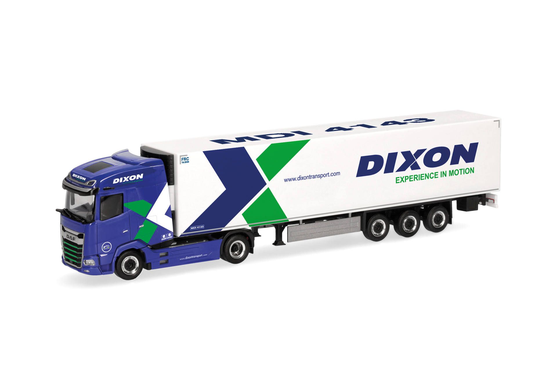 herpa Cars&Trucks 1/87 (プラスチック製) DAF XG 冷蔵ボックス セミトレーラー "Dixon"