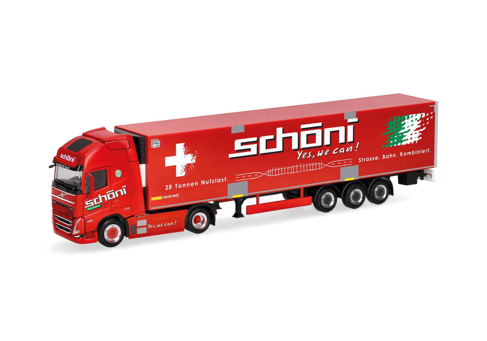 herpa Cars&Trucks 1/87 (プラスチック製) ボルボ FH GL XL 2020 電気冷蔵ボックストラック "Schöni"