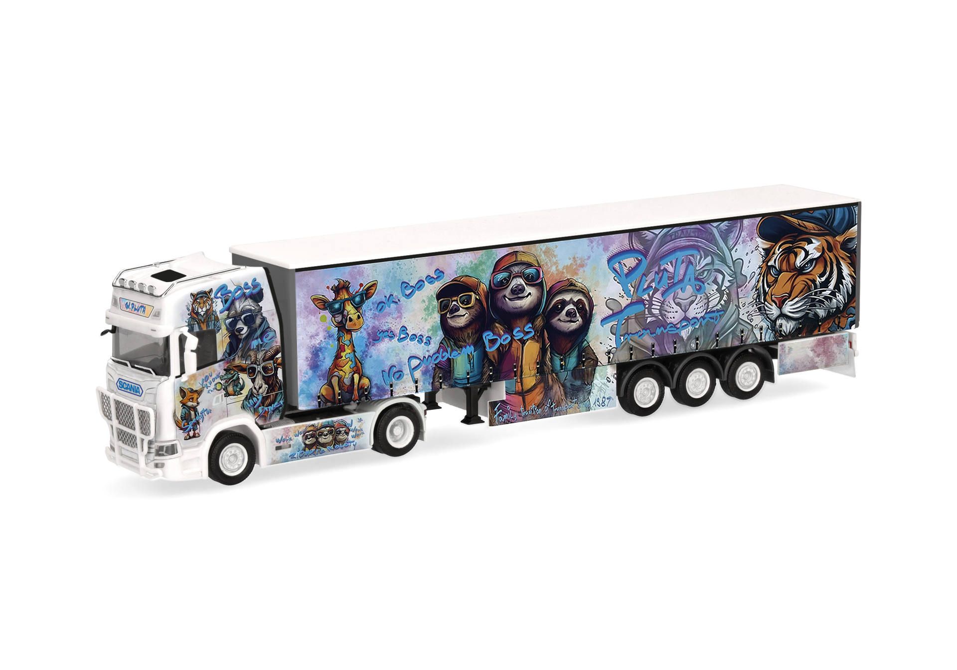 ミニカー herpa トレーラー セット herpa Cars&Trucks 1/50 ボルボ FH Gl. XL 冷蔵ボックスセミ
