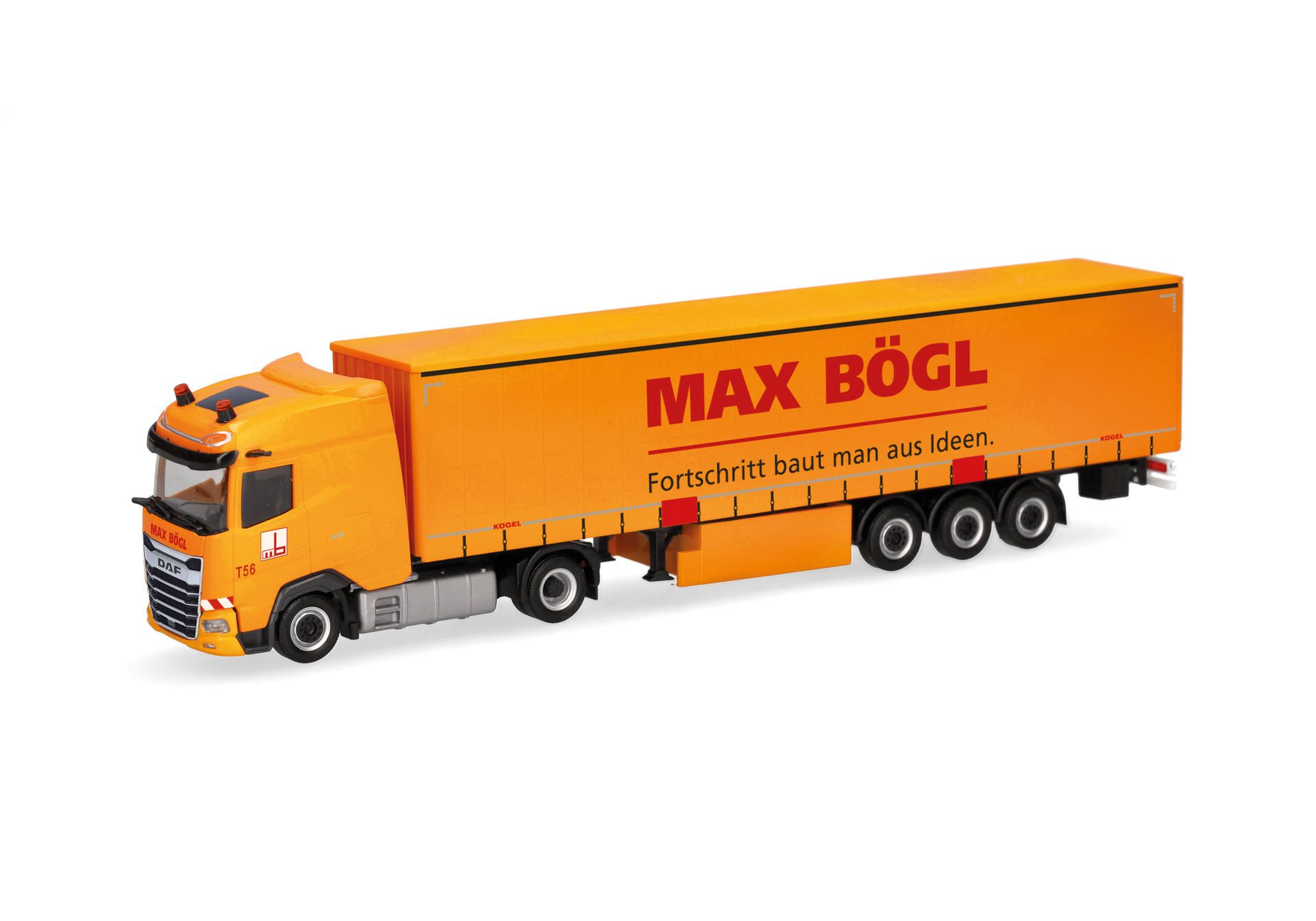 [予約]herpa Cars&Trucks 1/87 (プラスチック製) DAF XG カーテンキャンバスセミトレーラー  "Max Bögl"