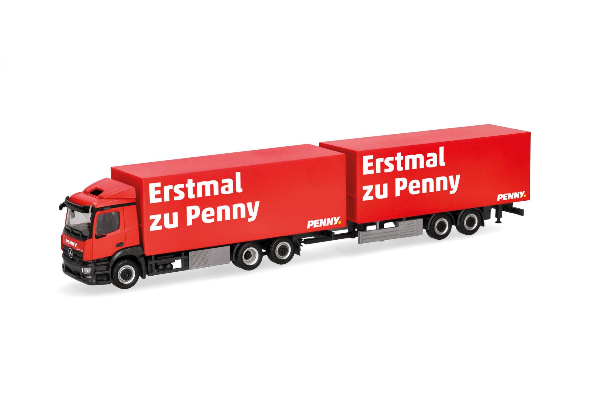 [予約]herpa Cars&Trucks 1/87 (プラスチック製) メルセデスベンツ クラシックスペース 冷蔵ボックス タンデムトレーラー "Penny"
