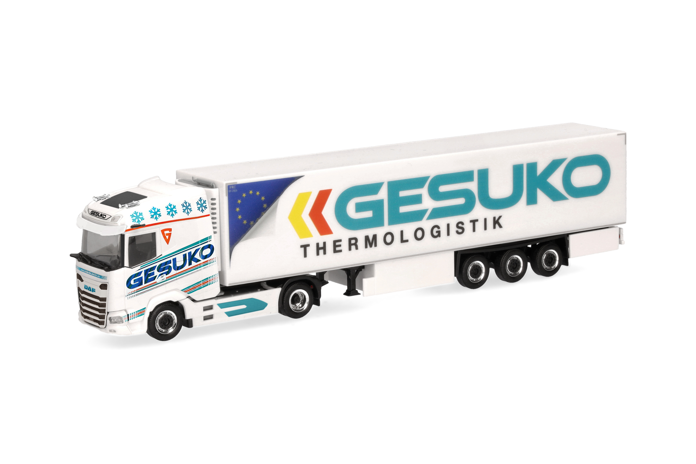 [予約]herpa Cars&Trucks 1/87 (プラスチック製) DAF XG  冷蔵ボックスセミトレーラー  "GESUKO"