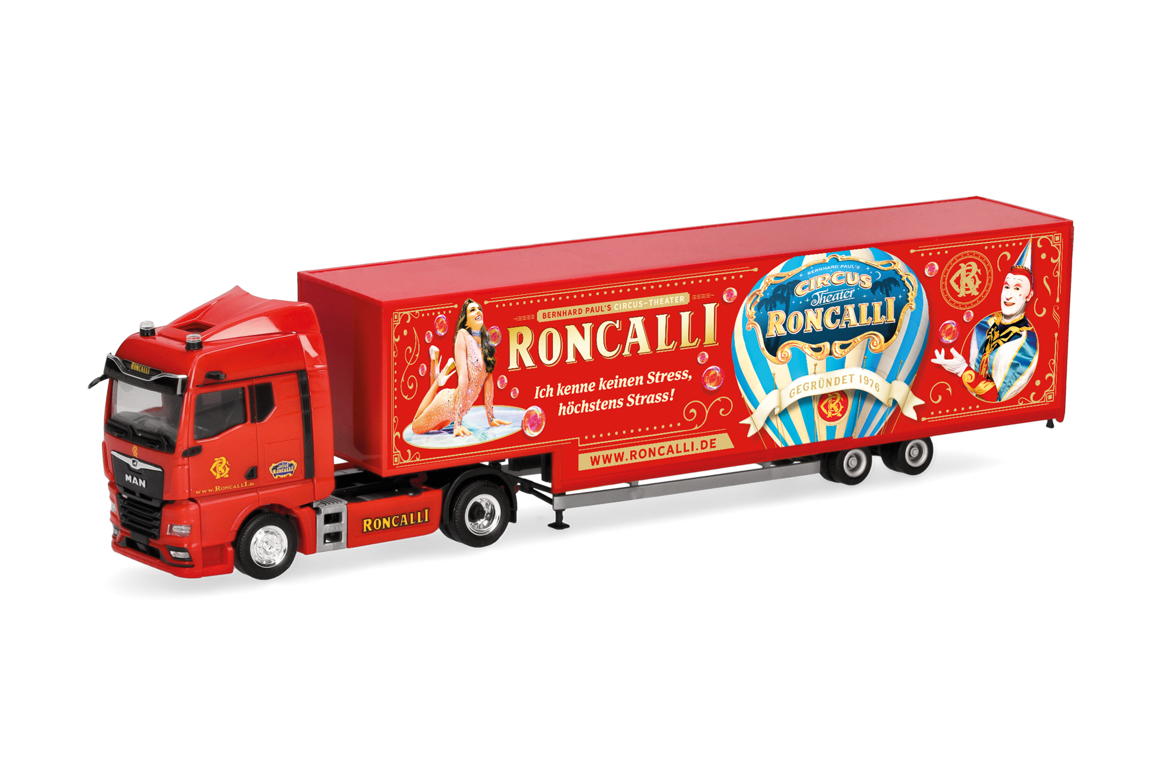 [予約]herpa Cars&Trucks 1/87 (プラスチック製) MAN TGX GM  ジャンボボックスセミトレーラー  "Roncalli" (ヴェストファーレン州)