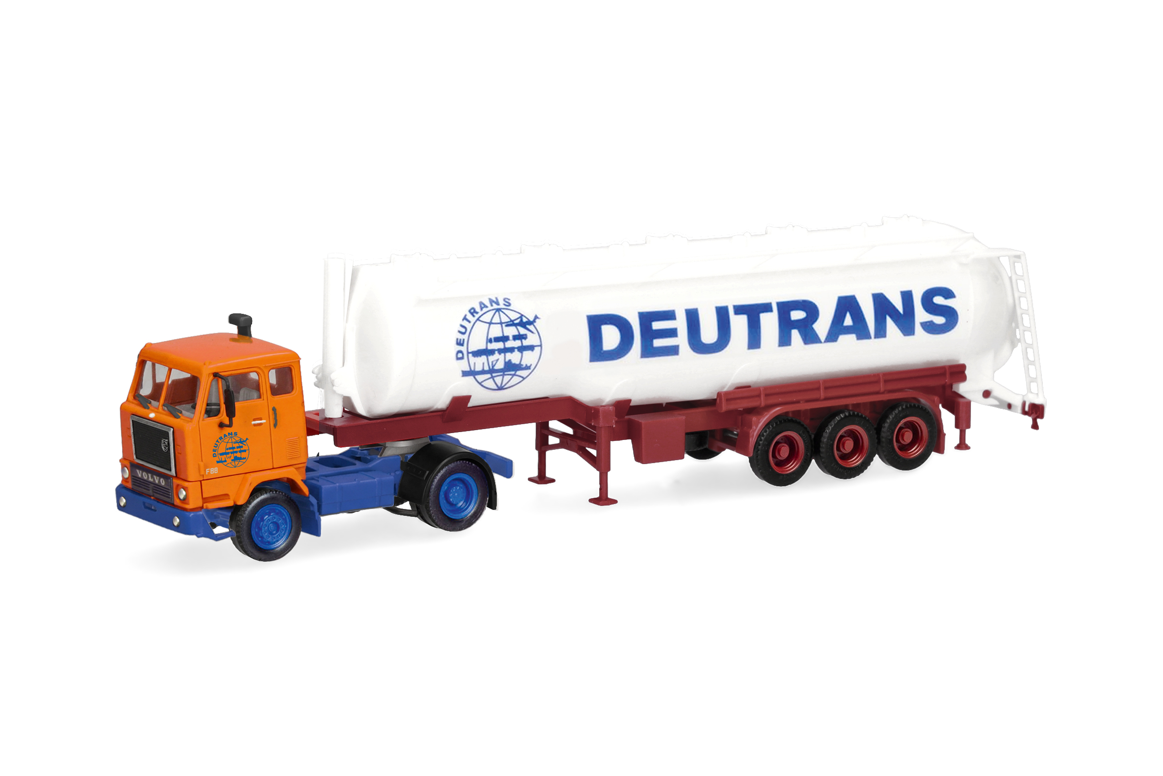 [予約]herpa Cars&Trucks 1/87 (プラスチック製) ボルボ F88 バルクセミトレーラー "Deutrans"