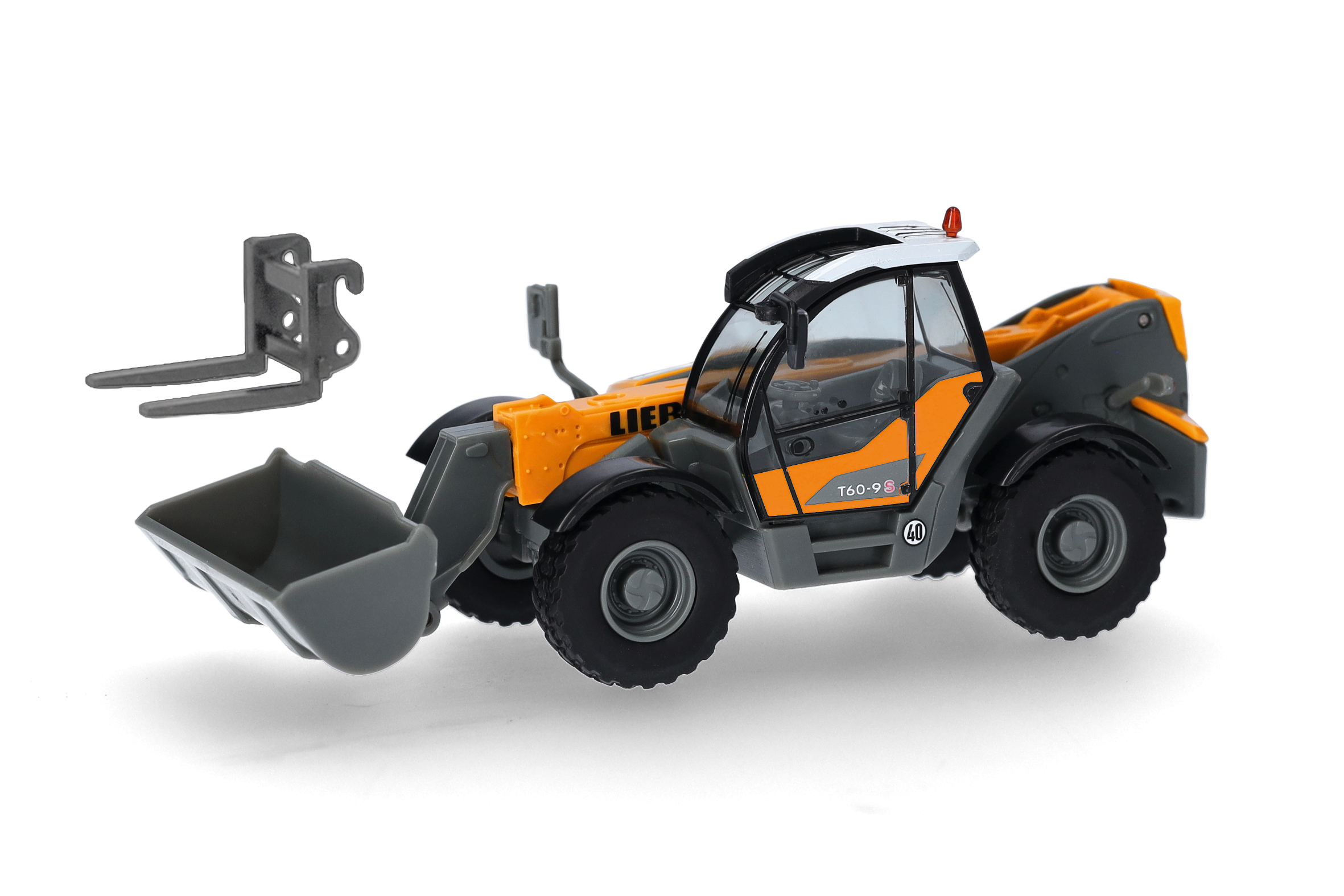 [予約]herpa Cars&Trucks 1/87 (プラスチック製) リープヘル テレスコープローダー T60-9S オレンジ