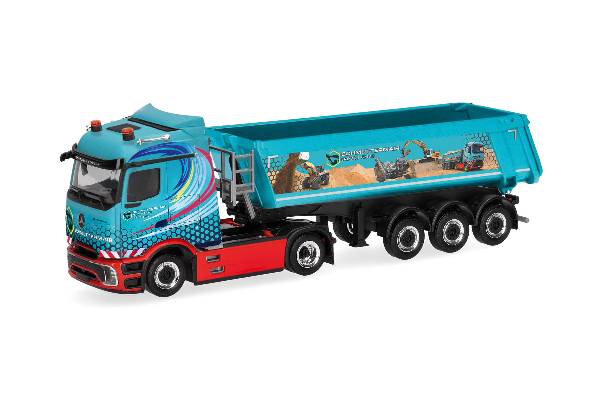 [予約]herpa Cars&Trucks 1/87 (プラスチック製) メルセデスベンツ アクトロス L プロキャビン ストリームスペース ダンプセミトレーラー "Schmuttermair"
