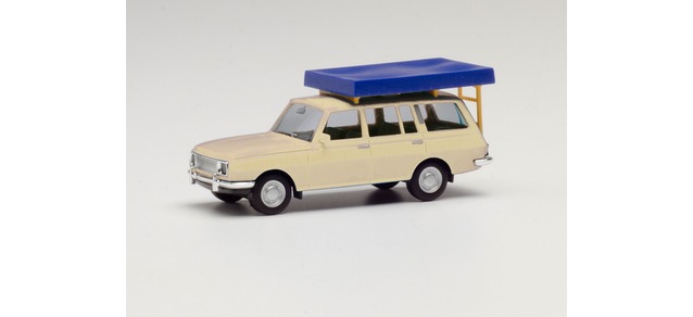 herpa Cars&Trucks 1／87 ヴァルトブルク 353 `66 Tourist ルーフテント付 パールホワイト