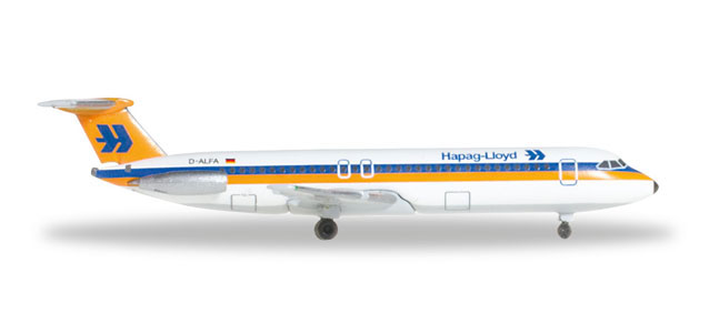 herpa wings 1/500 (ダイキャスト製) BAC 1-11-500 ハパックロイド D-ALFA