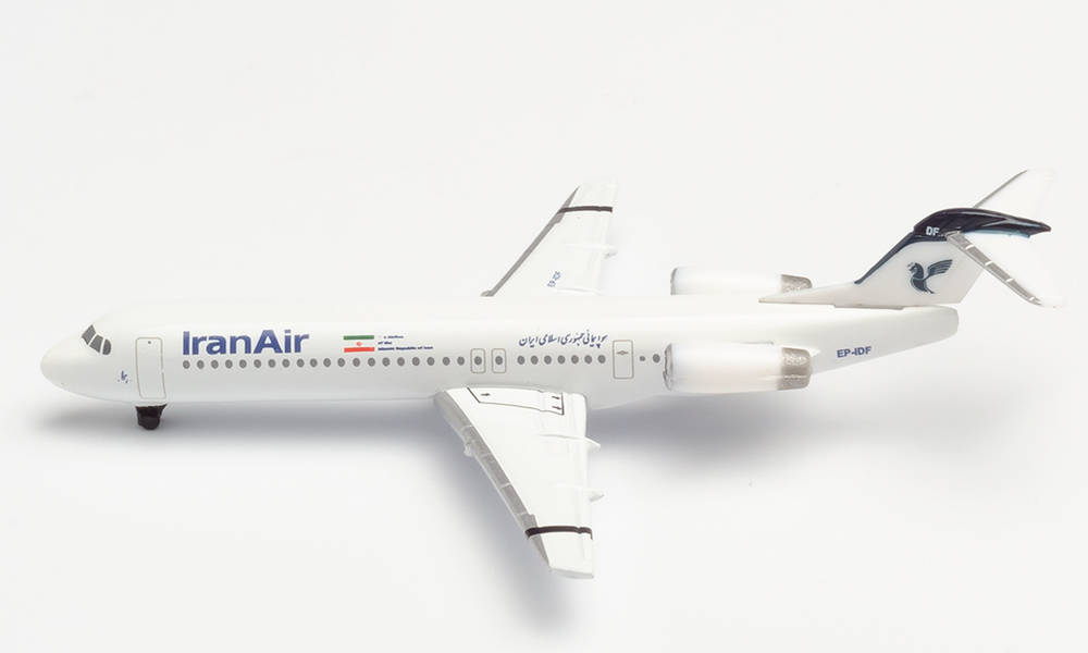 herpa wings 1/500 (ダイキャスト製) Fokker 100 イラン航空 EP-CFO