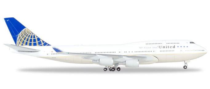 herpa wings 1/500 (ダイキャスト製) 747-400 ユナイテッド航空 "747 Farewell flight" N118UA