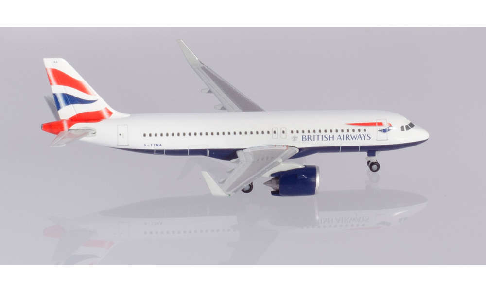 herpa wings 1/500 (ダイキャスト製) A320neo ブリティッシュエアウェイズ G-TTNA